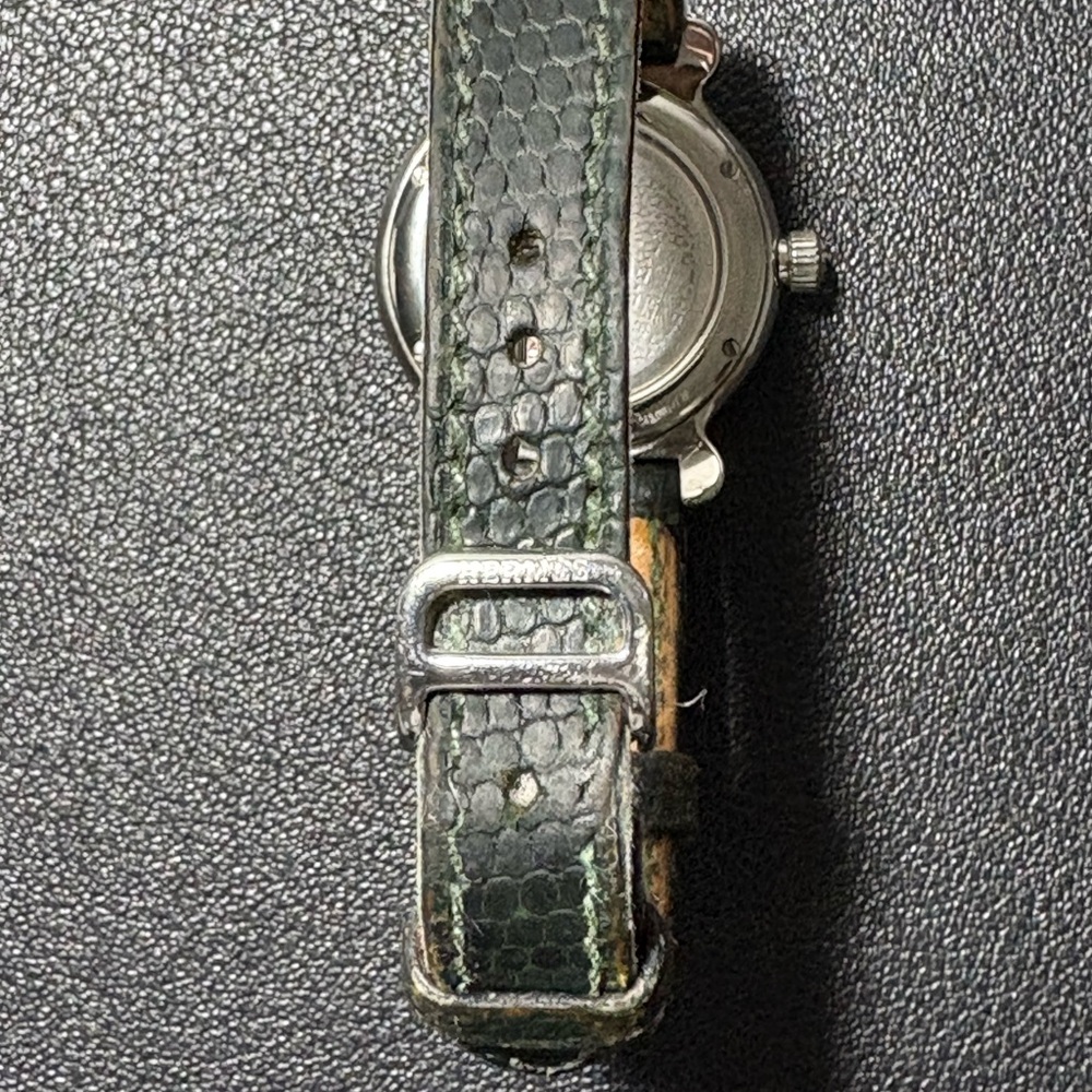 HERMES Kepler Authentic Auto Women Watch. Silver dial & Green Leather band. - Picture 8 of 16